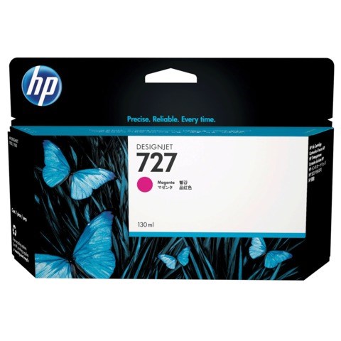 Картридж струйный для плоттера HP (B3P20A) Designjet T920/1500, №727, пурпурный, 130 мл, оригинальный 361325 - фото 276129