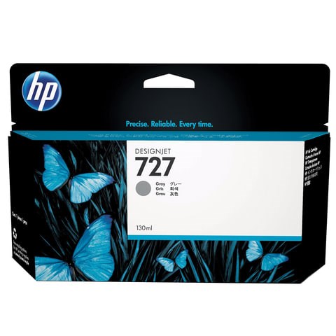 Картридж струйный для плоттера HP (B3P24A) Designjet T920/1500, №727, серый, 130 мл, оригинальный 361329 - фото 276133