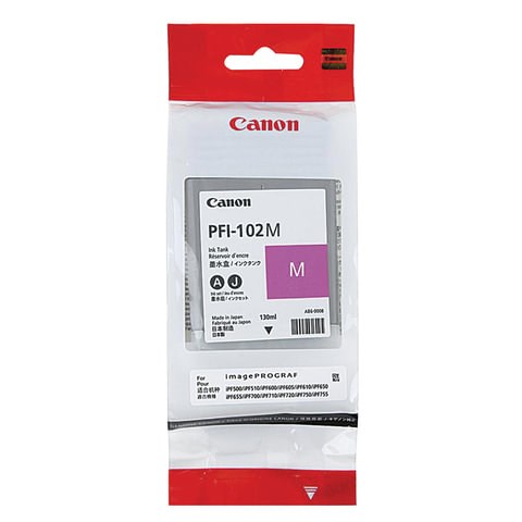 Картридж струйный CANON (PFI-102M) iPF500/510/F600/605/610/650/655/700/710/720, пурпурный, оригинальный, 130 мл, 0897B001 361551 - фото 276203