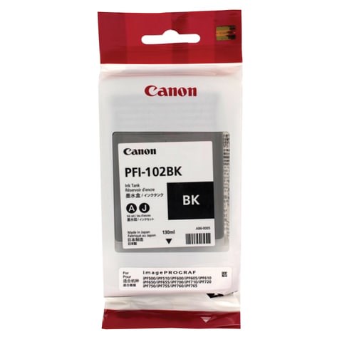 Картридж струйный CANON (PFI-102BK) iPF500/510/F600/605/610/650/655/700/710/720, черный, оригинальный, 130 мл, 0895B001 361553 - фото 276205
