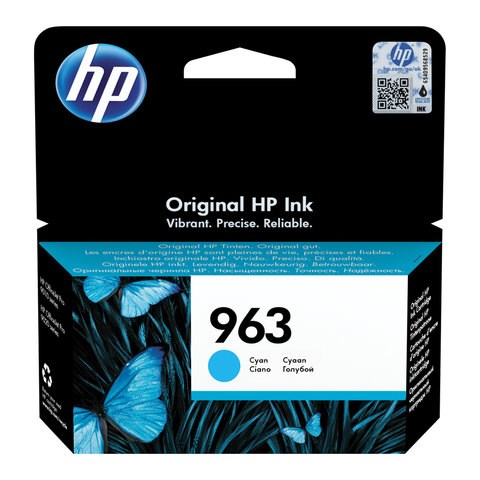 Картридж струйный HP (3JA23AE) для HP OfficeJet Pro 9010/9013/9020/9023, №963 голубой, ресурс 700 страниц 363477 - фото 277288