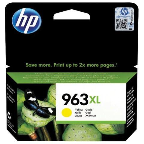 Картридж струйный HP (3JA29AE) для HP OfficeJet Pro 9010/9013/9020/9023, №963XL желтый, ресурс 1600 страниц 363483 - фото 277294