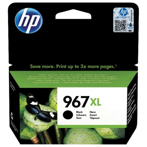 Картридж струйный HP (3JA31AE) для HP OfficeJet Pro 9020/9023, №967XL черный, ресурс 3000 страниц 363484 - фото 277295