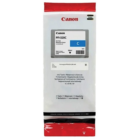 Картридж струйный CANON (PFI-320C) для imagePROGRAF TM-200/205/300/305, голубой, 300 мл, оригинальный, 2891C001 363499 - фото 277310