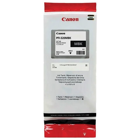 Картридж струйный CANON (PFI-320MBk) для imagePROGRAF TM-200/205/300/305, матовый черный, 300 мл, оригинальный, 2889C001 363502 - фото 277313