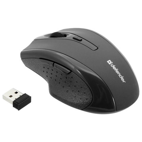 Мышь беспроводная DEFENDER Accura MM-365, 5 кнопок + 1 колесо-кнопка, оптическая, черная, 52365 512861 - фото 279853