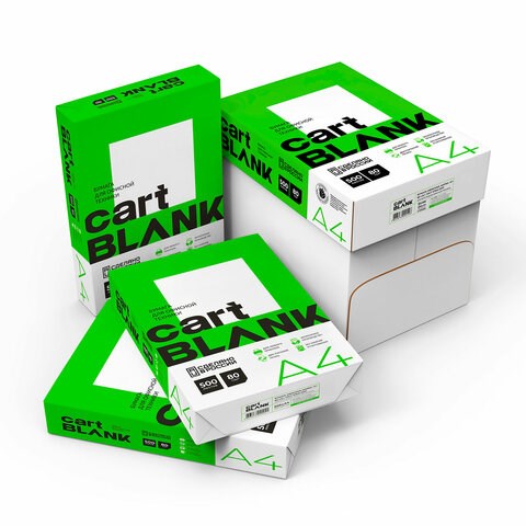 Бумага офисная А4, 80 г/м2, 500 л., марка С, CARTBLANK, 146% (CIE) 114744 - фото 287291