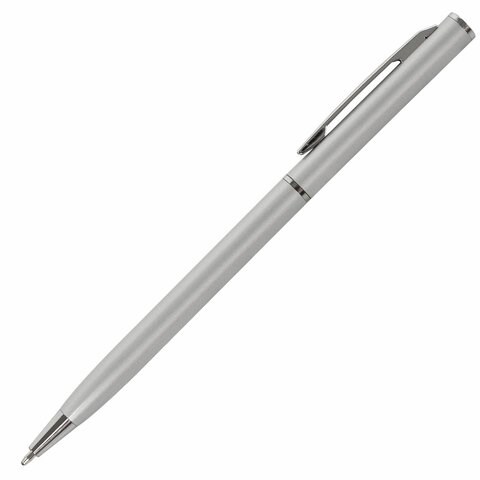 Ручка подарочная шариковая BRAUBERG "Delicate Silver", корпус серебристый, узел 1 мм, линия письма 0,7 мм, синяя, 141401 141401 - фото 288330