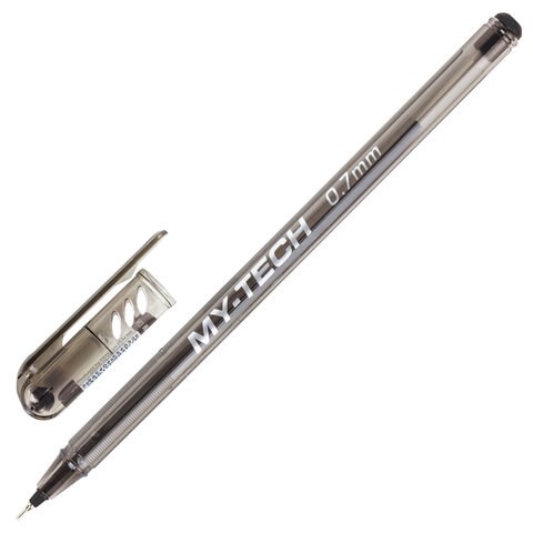 Ручка шариковая масляная PENSAN "My-Tech", ЧЕРНАЯ, игольчатый узел 0,7 мм, линия письма 0,35 мм, 2240/25 143383 - фото 288641