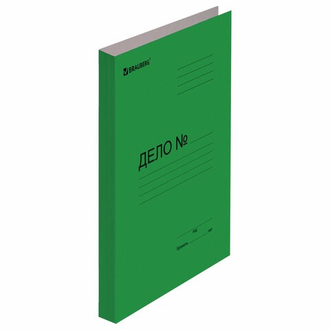 Скоросшиватель картонный мелованный BRAUBERG, гарантированная плотность 360 г/м2, зеленый, до 200 листов, 121519 121519 - фото 290207
