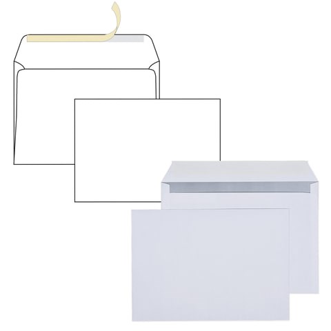 Конверты С4 (229х324 мм), отрывная лента, 90 г/м2, КОМПЛЕКТ 250 шт., внутренняя запечатка, С4.01С.250 128285 - фото 292715