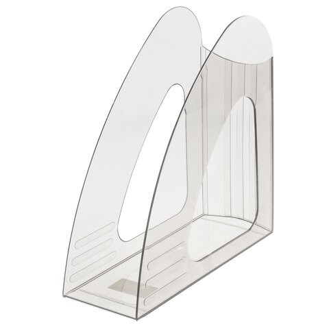 Лоток вертикальный для бумаг BRAUBERG "Delta", 240х90х240 мм, прозрачный, 237242 237242 - фото 297404