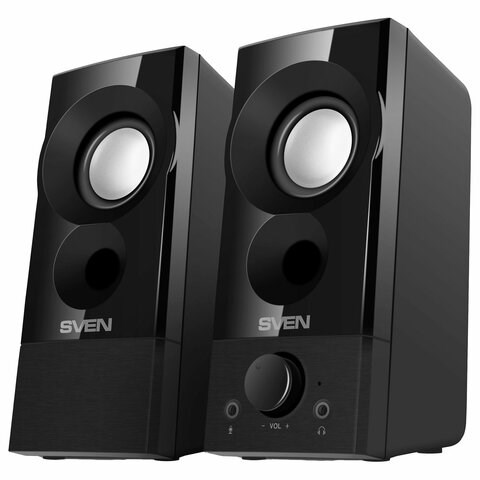 Колонки компьютерные SVEN 357, 2.0, 6 Вт, питание USB, черные, SV-018191 263169 - фото 298001