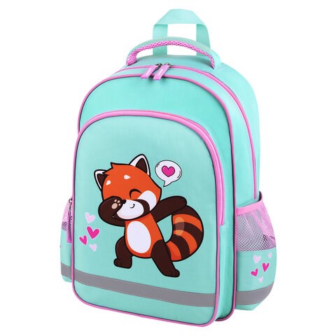 Рюкзак ПИФАГОР SCHOOL, 1 отделение, 3 кармана, "Red panda", 38x28х14 см, 272083 272083 - фото 298561