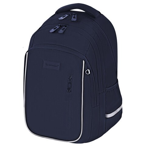 Рюкзак BRAUBERG INTENT, 2 отделения, 4 кармана, "Navy blue", 39х27х14 см, 273113 273113 - фото 299032