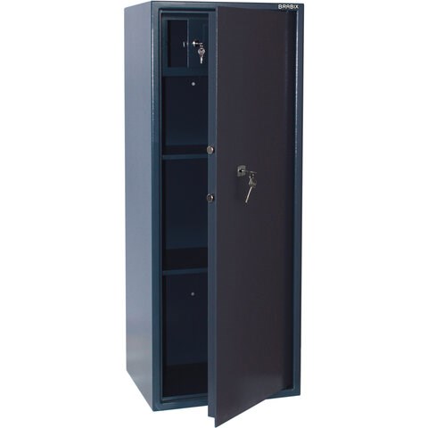 Сейф BRABIX КМ-1200Т, 1200х475х400 мм, 74 кг, ключевой замок, трейзер, крепление к стене, 291169 291169 - фото 299294