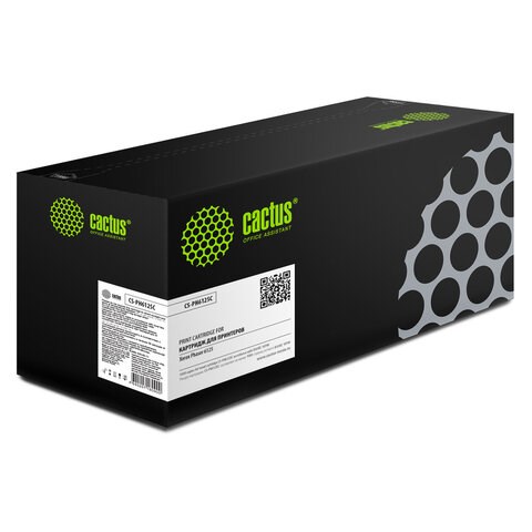 Тонер-картридж CACTUS (CS-PH6125C) для XEROX Phaser 6125, голубой, ресурс 1000 стр. 320946 - фото 299536