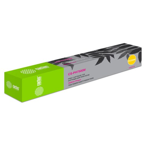 Тонер-картридж CACTUS (CS-PH7500M) для XEROX Color Phaser 7500, пурпурный, ресурс 17800 стр. 320951 - фото 299541