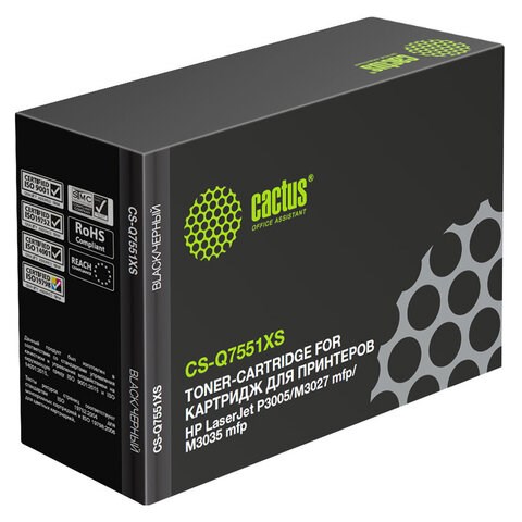 Картридж лазерный CACTUS (CS-Q7551XS) для HP LaserJet М3035/3027/P3005, ресурс 13000 страниц 361975 - фото 300282