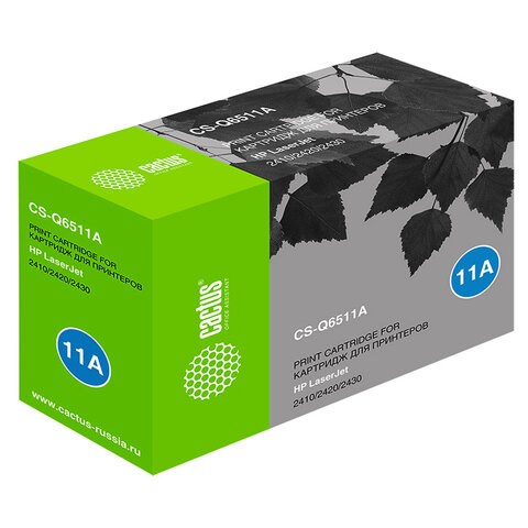 Картридж лазерный CACTUS (CS-Q6511A) для HP LaserJet 2410/2120/2430, ресурс 6000 стр. 362079 - фото 300361