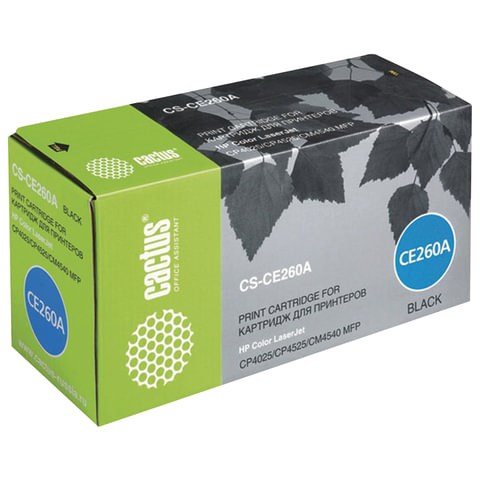 Картридж лазерный CACTUS (CS-CE260A) для HP ColorLaserJet CP4025/4525, черный, ресурс 8500 страниц 362084 - фото 300363