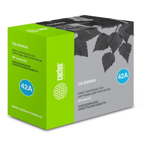 Картридж лазерный CACTUS (CS-Q5942А) для HP LaserJet 4250/4350, ресурс 10000 стр., CS-Q5942A 362453 - фото 300525