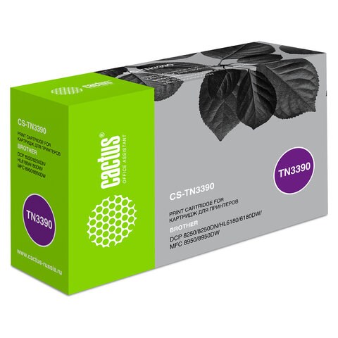 Картридж лазерный CACTUS (CS-TN3390) для BROTHER HL-6180DW/DCP-8250DN, ресурс 12000 стр. 362696 - фото 300645