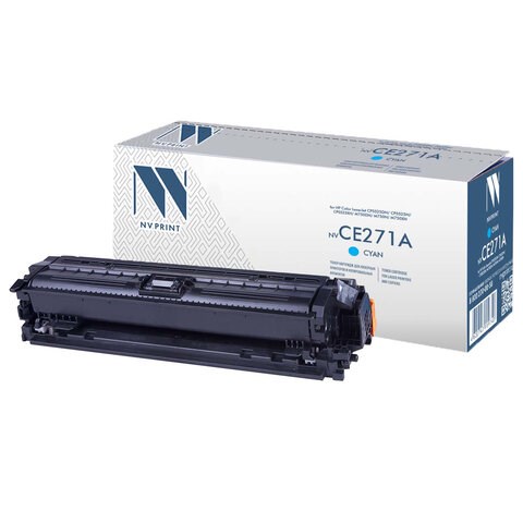 Картридж лазерный NV PRINT (NV-CE271A) для HP CP5525dn/CP5525n/M750dn/M750n, голубой, ресурс 15000 страниц 363391 - фото 301099