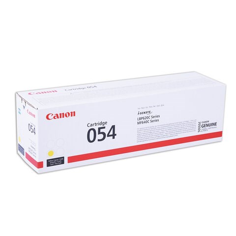Картридж лазерный CANON (054Y) для i-SENSYS LBP621Cw/MF641Cw/645Cx, желтый, ресурс 1200 страниц, оригинальный, 3021C002 363488 - фото 301196