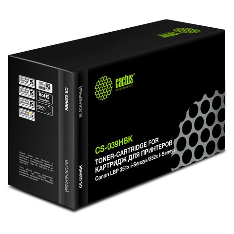 Картридж лазерный CACTUS (CS-039HBK) для Canon i-Sensys LBP 351x /352x, ресурс 25000 страниц 363678 - фото 301328