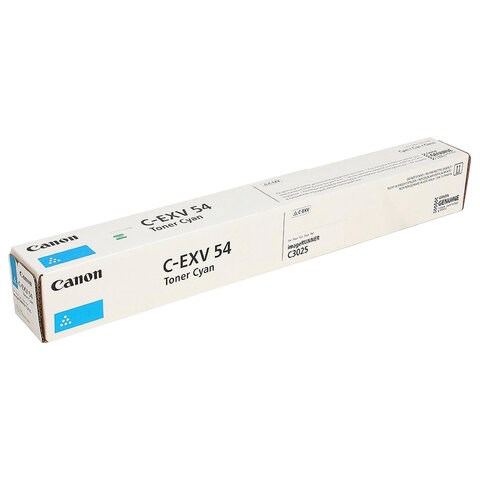 Тонер CANON (C-EXV54C) C3025i, голубой, оригинальный, ресурс 8500 страниц, 1395C002 363757 - фото 301400