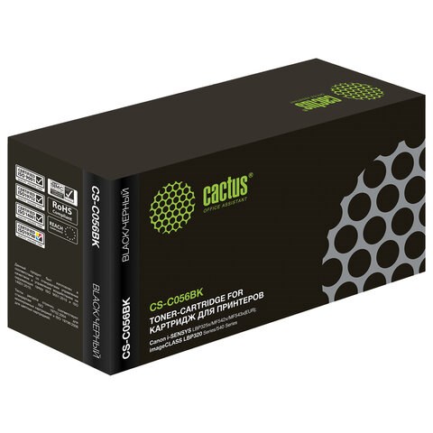 Картридж лазерный CACTUS (CS-C056BK) для Canon i-SENSYS LBP325x/MF542x/543x, ресурс 10 000 страниц 364058 - фото 301625