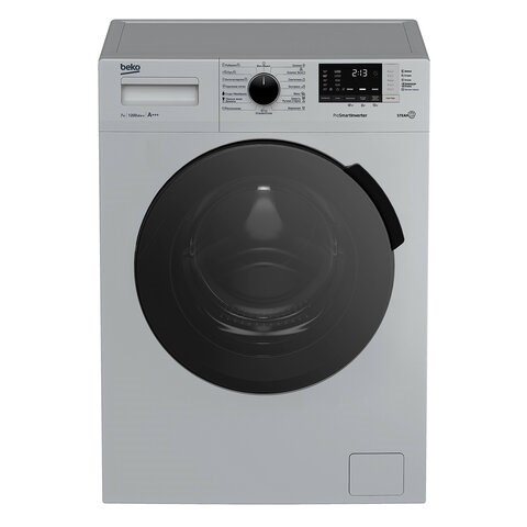 Стиральная машина BEKO RSPE78612S, 1200 об/мин, 7 кг, фронтальная загрузка, 15 программ, пар, серебристая, 7322710002 457167 - фото 303315