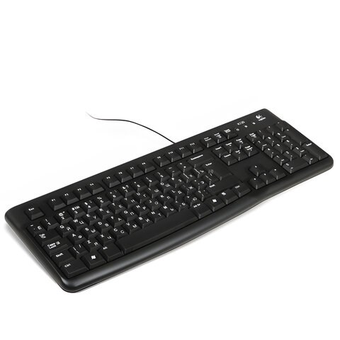 Клавиатура проводная LOGITECH K120, USB, 104 клавиши, черная, 920-002522 510624 - фото 303585
