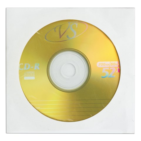 Диск CD-R VS, 700 Mb, 52х, бумажный конверт (1 штука) 511554 - фото 303622