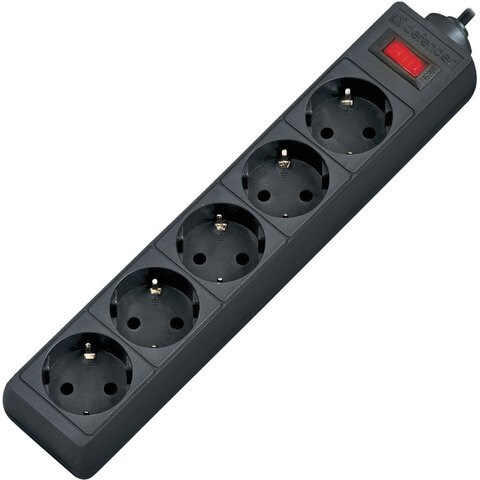 Сетевой фильтр 5 розеток, DEFENDER ES, 3.0, 3м, черный, 99485 511784 - фото 303630