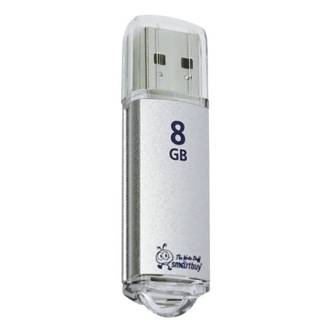 Флеш-диск 8 GB, SMARTBUY V-Cut, USB 2.0, металлический корпус, серебристый, SB8GBVC-S 512183 - фото 303647