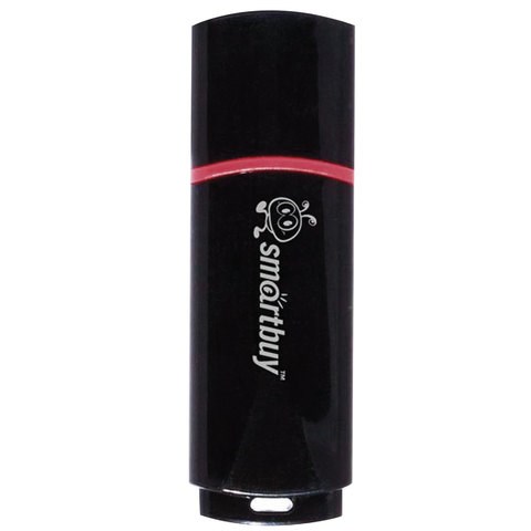 Флеш-диск 16 GB, SMARTBUY Crown, USB 2.0, черный, SB16GBCRW-K 512189 - фото 303652