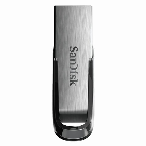 Флеш-диск 32 GB, SANDISK Ultra Flair, USB 3.0, металлический корпус, серебристый/черный, SDCZ73-032G-G46 512218 - фото 303658