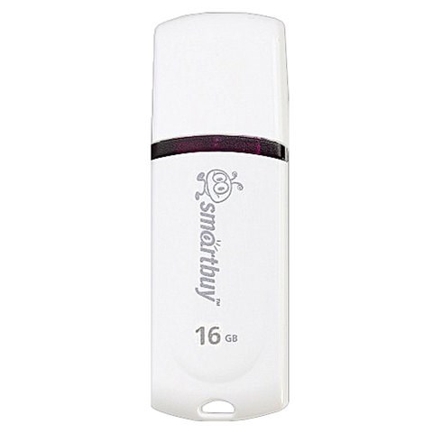 Флеш-диск 16 GB, SMARTBUY Paean, USB 2.0, белый, SB16GBPN-W 512767 - фото 303703