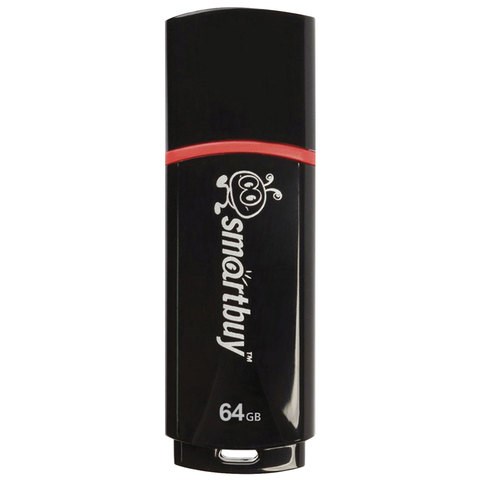 Флеш-диск 64 GB, SMARTBUY Crown, USB 2.0, черный, SB64GBCRW-K 512783 - фото 303709