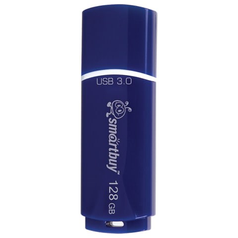 Флеш-диск 128 GB, SMARTBUY Crown, USB 3.0, синий, SB128GBCRW-Bl 512791 - фото 303712
