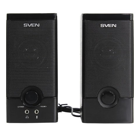 Колонки компьютерные SVEN SPS-603, 2.0, 2х3 Вт, дерево, черные, SV-015183 512845 - фото 303717