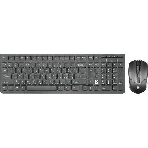 Набор беспроводной DEFENDER Columbia C-775RU, USB, клавиатура, мышь 2 кнопки + 1 колесо-кнопка, черный, 45775 512866 - фото 303720