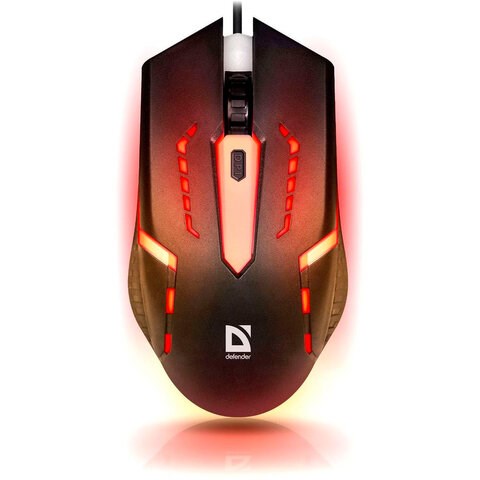 Мышь проводная DEFENDER Flash MB-600L, 800-1200 dpi, 4 кнопки + 1 колесо-кнопка, оптическая, черная, 52600 513105 - фото 303732