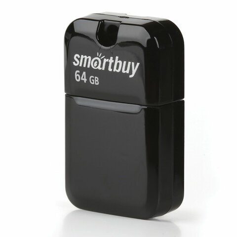 Флеш-диск 64 GB, SMARTBUY Art, USB 2.0, черный, SB64GBAK 513611 - фото 303806