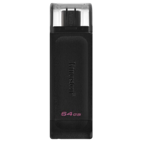 Флеш-диск 64 GB KINGSTON DataTraveler 70, разъем Type-C 3.2, черный, DT70/64GB 513642 - фото 303815