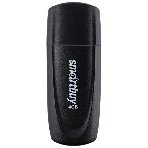 Флеш-диск 4 GB SMARTBUY Scout USB 2.0, черный, SB004GB2SCK 513756 - фото 303857