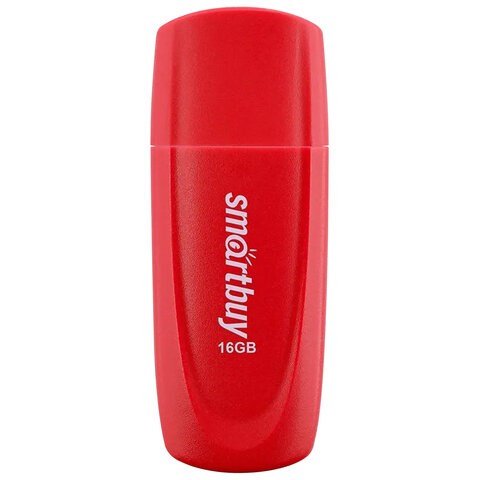 Флеш-диск 16 GB SMARTBUY Scout USB 2.0, красный, SB016GB2SCR 513764 - фото 303863