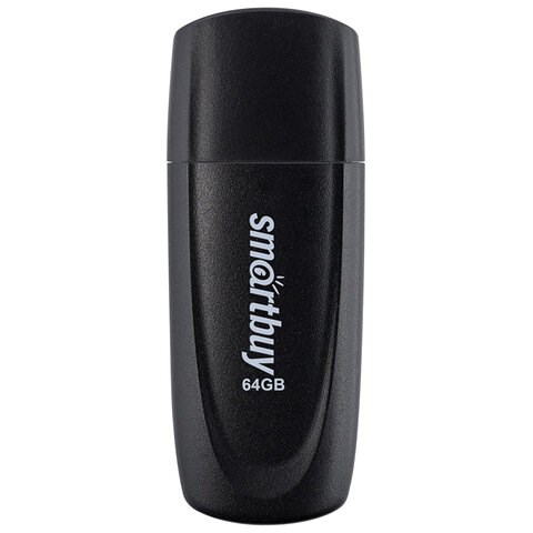 Флеш-диск 64 GB SMARTBUY Scout, USB 2.0, черный, SB064GB2SCK 513770 - фото 303869